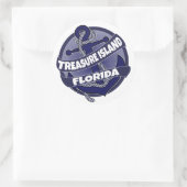 Treasure Island Florida ankerstickers Ronde Sticker (Tas)