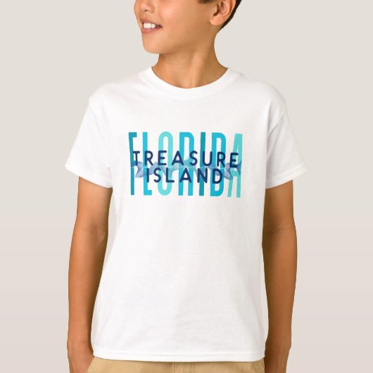 Treasure Island Florida (oceaangolven) T-shirt (Voorkant)