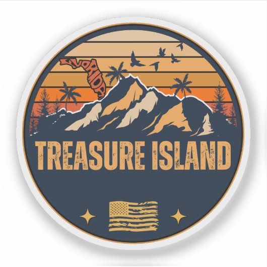 Treasure Island, Florida Sticker (Voorkant)