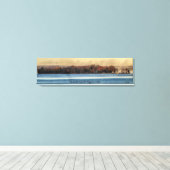 Treasure Island in de herfst, Higgins Lake Canvas Afdruk (Insitu (Houten vloer))