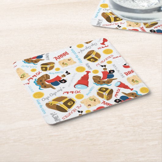 Treasure Island Kartonnen Onderzetters (Schuin)