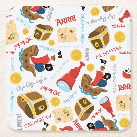 Treasure Island Kartonnen Onderzetters (Voorkant)