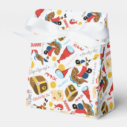 Treasure Island Party Pirate Favor Box Bedankdoosjes (Voorkant Zijde)