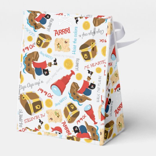 Treasure Island Party Pirate Favor Box Bedankdoosjes (Achterkant)