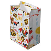 Treasure Island Party Pirate Medium Gift Bag Cadeauzakje (Voorkant Gekanteld)