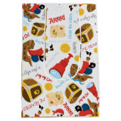 Treasure Island Party Pirate Medium Gift Bag Cadeauzakje (Achterkant)