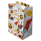 Treasure Island Party Pirate Medium Gift Bag Cadeauzakje (Achterkant Gekanteld)