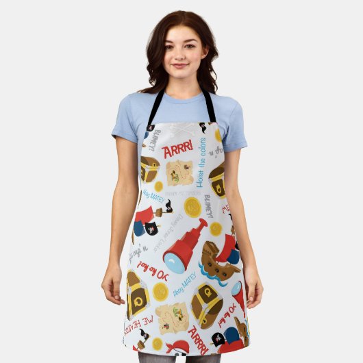 Treasure Island Pirate Party Apron Schort (Gedragen)