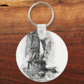 Treasure Island Pirate Ship Sleutelhanger (Voorkant)