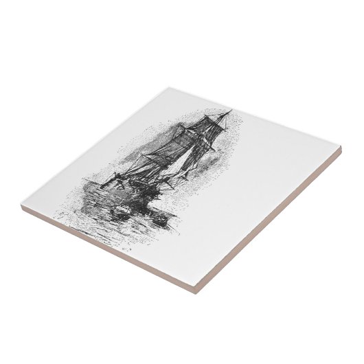 Treasure Island Pirate Ship Tegeltje (Zijkant)