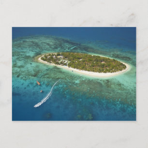 Treasure Island Resort en boot, Fiji Briefkaart