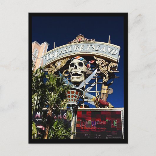 Treasure Island Sign. Briefkaart (Voorkant)