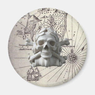 Treasure Island Skull & Botten Pirate Fridge Magne Magneet