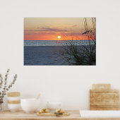 Treasure Island Sunset on Canvas, versie B Poster (Keuken)