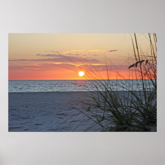 Treasure Island Sunset on Canvas, versie B Poster (Voorkant)