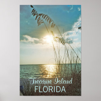 Treasure Island Sunset Print, versie B Poster