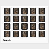 Treasure Island Vierkante Sticker (Vel)
