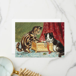 Treasure Kittens by Louis Wain Bedankkaart