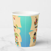 Treasure Map Cute Girl Pirate Birthday Party Papieren Bekers (Rechts)