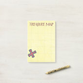 Treasure Map Pirate Booty Post-it® Notes (Op bureau)