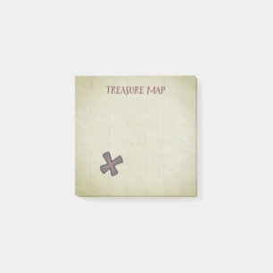 Treasure Map Pirate Booty X markeert de plek Post-it® Notes