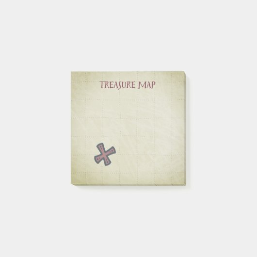 Treasure Map Pirate Booty X markeert de plek Post-it® Notes (Voorkant)