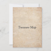 Treasure Map, Pirate Theme Birthday Party Kaart (Achterkant)