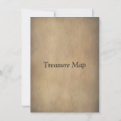 Treasure Map, Pirate Theme Birthday Party Kaart (Achterkant)