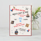 Treasure Map Pirate verjaardagsfeestje Kaart (Staand voorkant)