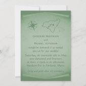 Treasure Map Wedding Invite, Green Kaart (Voorkant)