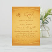 Treasure Map Wedding Invite Kaart (Staand voorkant)