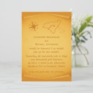 Treasure Map Wedding Invite Kaart