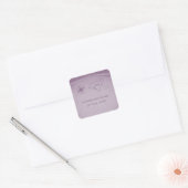 Treasure Map Wedding Stickers, Paars Vierkante Sticker (Envelop)