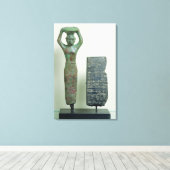 Treasure of Amar-Sin King of Ur, c.2040 BC Canvas Afdruk (Insitu (Houten vloer))