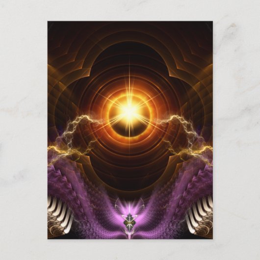 Treasure Of Night Fractal Art Briefkaart (Voorkant)