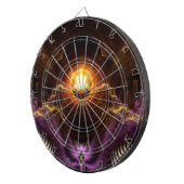 Treasure Of Night Fractal Art Dartbord (Voorkant Rechts)