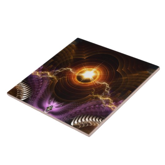 Treasure Of Night Fractal Art Tegeltje (Zijkant)