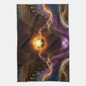 Treasure Of Night Fractal Art Theedoek (Verticaal)