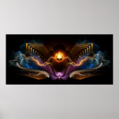 Treasure of Night Fractal Art Wall Poster (Voorkant)