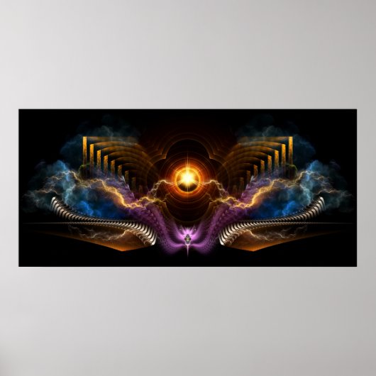 Treasure of Night Fractal Art Wall Poster (Voorkant)