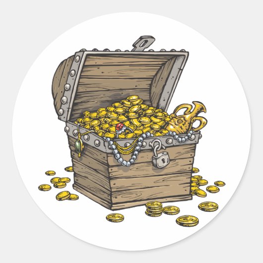 Treasure Ronde Sticker (Voorkant)
