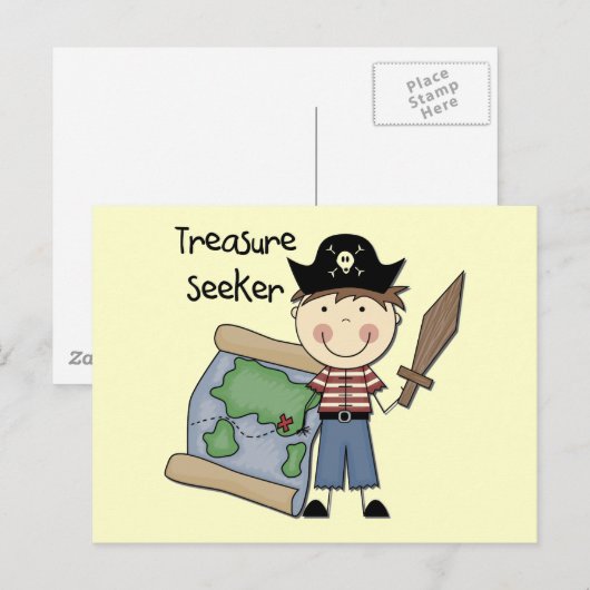 Treasure Seeker - Boy Tshirts and Gifts Briefkaart (Voorkant / Achterkant)