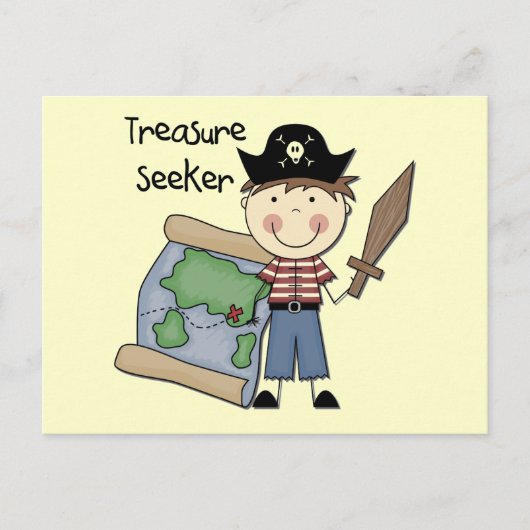 Treasure Seeker - Boy Tshirts and Gifts Briefkaart (Voorkant)