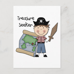 Treasure Seeker - Boy Tshirts and Gifts Briefkaart