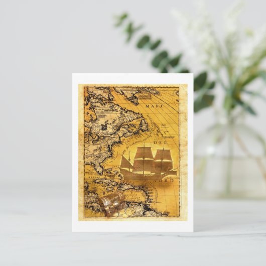 Treasure Ship Briefkaart (Staand voorkant)