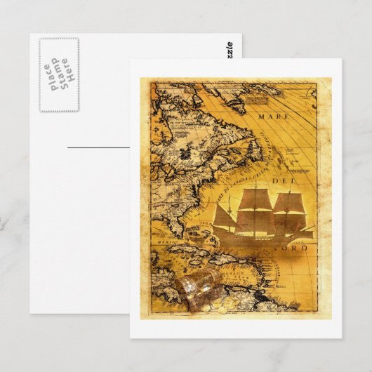 Treasure Ship Briefkaart (Voorkant / Achterkant)