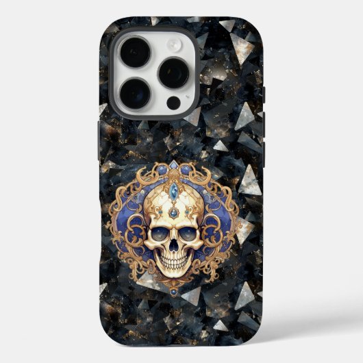 Treasure Skull op Black Diamonds iPhone hoesje (Achterkant)