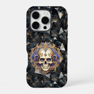 Treasure Skull op Black Diamonds iPhone hoesje iPhone 16 Pro Hoesje