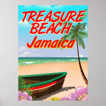 Treasure strand Jamaica reisposter