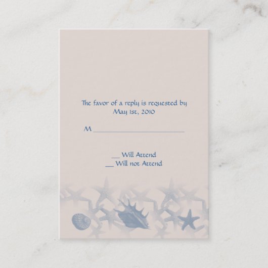 Treasure van de Zee-responskaart, invoegen Klantenkaartje (Voorkant)